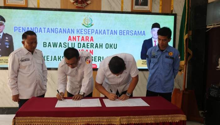 Optimalkan Pelaksanaan Pemilu, Kejari MOU Dengan Bawaslu OKU